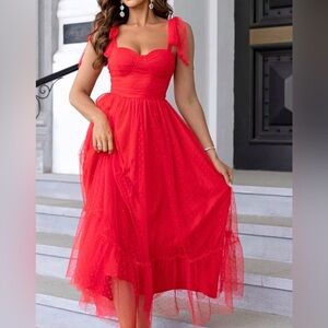 Women’s Red Dress L Large New